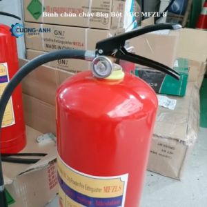 Bình chữa cháy bột ABC 8kg bình cứu hỏa xách tay MFZL8 sử dụng trong gia đình công xưởng trường học bệnh viện trung cư Hàng có kiểm định loại 1