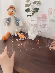 Acrylic note board memo message board transparent simple erasable office home desktop message board