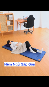Nệm 1 người nằm 70cm x 190cm Đệm gấp gọn 2 người nằm 140cm x 190cm dùng để ngủ trưa văn phòng ngủ ở trường học bệnh viện phòng nhà trọ ngủ lại công ty để tăng ca trực đêm