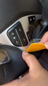 Custom Fit Hand Sewn Steering Wheel Cover for Toyota Highlander & Camry 2007-2011 | Premium Microfiber Leather DIY Car Interior Accessories