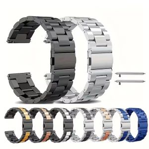 Stainless Steel band For Samsung Galaxy watch 7/FE/6/5 pro/4/Classic 20mm 22mm metal bracelet amazfit GTS-GTR-4-3-2e-mini strap.