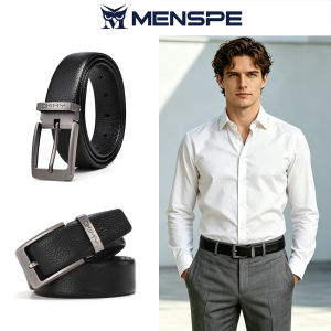 MENSPE Mens Belt Business Leisure Belt Second-layer Cowhide Waistband Business Pant Belt Stylish Simple Nice Waistband Durable Belt
