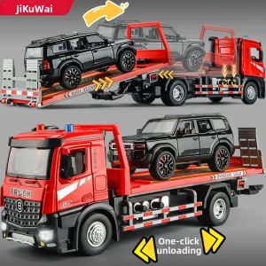 Large Alloy Electric Tow Truck Toy Road Rescue and Transport Vehicle