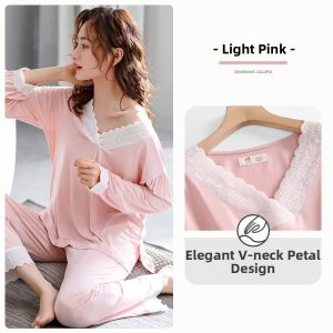 JIALEFEN | Modal Lightweight Women Pajama Sets Three Quarter Sleeves For Outdoor Wear