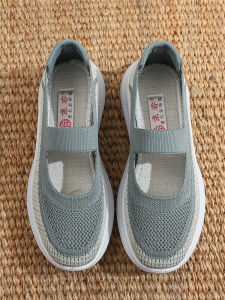 Fashion Casual Sneaker Middle-Aged and Elderly Walking Shoes Mom Shoes Summer New Arrival Old Beijing Cloth Shoes Flying Woven Breathable