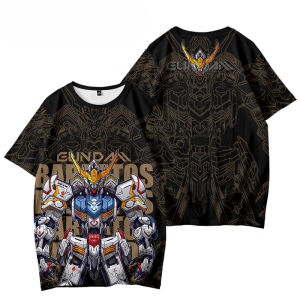 Bandai | Chia Yazagudagata Zenzou Red Lightning Red Comet Gundam T-shirt Short-sleeved Youth Anime Loose Comfortable Clothing
