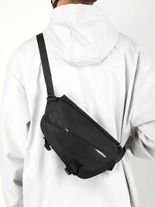 Foldable Cycling Mens Crossbody Bag Single Shoulder Small Backpack Sports High-End Chest Waist Bag Dragon Silk Leisure Fashion