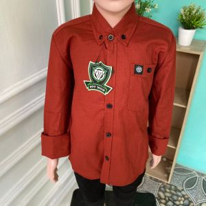 TERACOTA KEMEJA CIGARET ANAK LENGAN PANJANG KEMEJA POLOS ANAK LAKI LAKI USIA 3 - 13 TAHUN