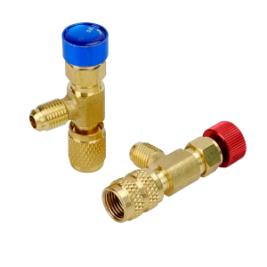 Adaptor Nepel Kran Freon R22 Isi Freon AC Mobil Adaptor Pengaman Tambahan Katup Keselamatan Konektor Pendingin Kualitas 1/4 BR229