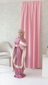 Mukena Anak Aira Kids 4-12 Tahun Armany Silky Satin Premium polos Renda Rajut By kalishaofficial