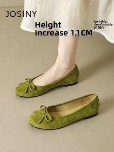 Josiny | Green Soft Sole Womens Flat Shoes