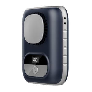 4000mAh คลิป 3 ซม.บางเล็กๆแบบพกพาเอวพัดลมส่วนบุคคลคอพัดลม LED 12H ทํางาน 5 ความเร็ว 10500RPM การไหลของอากาศที่แข็งแกร่งพร้อมเชือกเส้นเล็ก