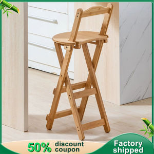 BOHO Ghế quầy bar ban công cao mặt gỗ cao su có thể gấp lại