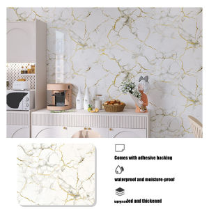 Kitchen Marble Wall Stickers Waterproof and Oil-Proof Thick Stickers Stove Countertop Protective Film Self-Adhesive Wallpaper