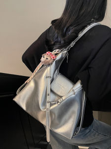 Large Capacity Commuter Tote Bag Womens 2025 New Casual Design Single Shoulder Slant Cross Bag Three-Use Bag Double Shoulder Bag