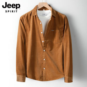 เสื้อเชิ้ตผู้ชาย JEEP SPIRIT เสื้อลาย ทางเสื้อลำลอง บางสี Corduroy