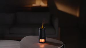 Aroma Air Humidifier Mini Flame Humidifier Essential Oils Humidifiers for Home Aromatherapy Fragrance Diffuser with Night Light