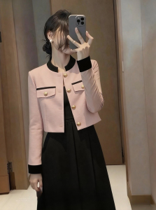 DANTING | Chic Pink Elegant Short Jacket for Women
