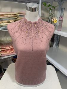 Spring Autumn Womens Cashmere Wool Sweater Loose Mom Style Base Layer Shirt Fashionable Elderly Ladies Loose Fit Sweater