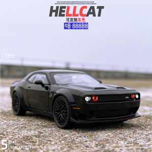 1/32 Dodge Hell Cat Alloy Car Model Sound and Light Warrior Four Doors Childrens Toy Gift Ornaments