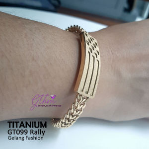 Gelang Cewe Ori Titanium Rally Model Peneng Tampil Mewah & Elegan Anti Karat