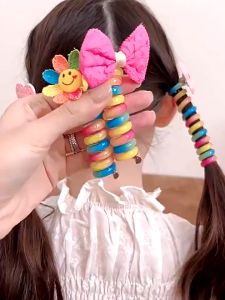 Ikat Rambut Spiral Anak Korea Lilit Elastis Aksesoris Kunciran Hiasan Rambut Kuncir Kuda Kekinian