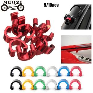 GOODOO 5/10pcs 8 Colors Accessories Outdoor MTB Bike C-buckle Clasps Brake Cable/Line Buckles Derailleur Lines Case C Shape Clips