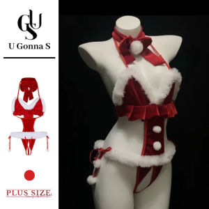 U Gonna S Christmas Women Lingerie Nightwear Red Sleeveless Bodycon V-neck Push Up Backless Elastic Fashion Sleepwear Party 2025 New Design Gift for Girlfriend