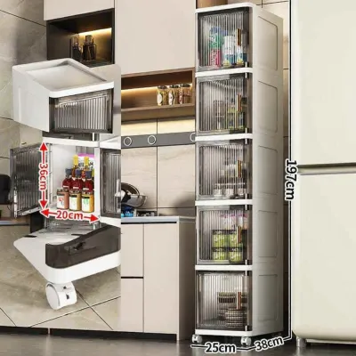 Narrow Plastic Drawer Storage Cabinet