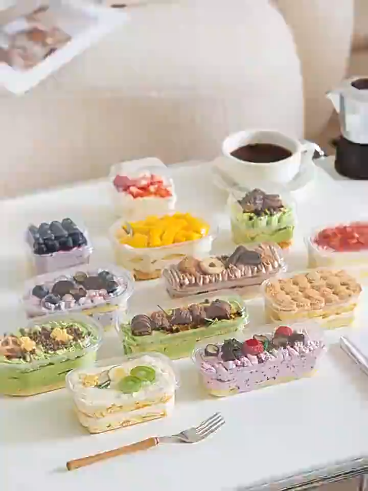 [50 PCS] Mini Loaf Deli Container for Desserts (Mousse Container)