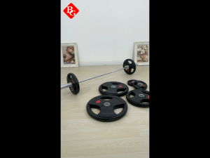 HTD SPORT PROMO RUBBER COATED PLATE BARBELL / PIRINGAN BARBELL