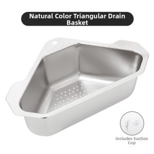 ZHIZHOU | Triangle Filter Drain Basket Kitchen Sink Organizer