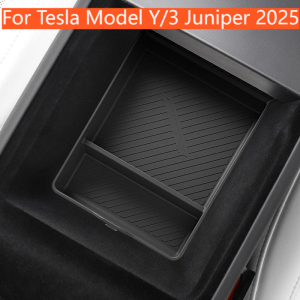 For Tesla Model Y/3 Juniper 2025 Center Console Armrest Storage Box Stowing Tidying Lower Bottom Mat Organizer Tray Pad