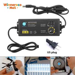 อะแดปเตอร์ปรับแรงดันไฟฟ้า 3-36V 60W พร้อมปลั๊ก US หน้าจอแสดงผล ช่วงกว้างป้องกันการรบกวน 2Aอะแดปเตอร์ปรับ อะแดปเตอร์พลังงาน AC อะแดปเตอร์ DC จอแสดงผลดิจิตอลจอแสดงผลแรงดันไฟฟ้าแบบเรียลไทม์ จอแสดงผล LCD แถบไฟ LED มอเตอร์ เราเตอร์ เครื่องเกม กล้อง