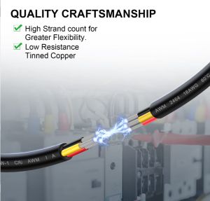 4 Core Cable Wire 28AWG Insulated PVC Sheath Power Flexible Wire UL2464 5/20/30M