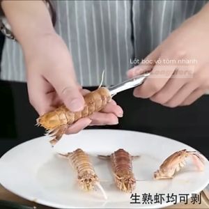 Dụng Cụ Lột Bóc Vỏ Tôm Lấy Chỉ Tôm chất liệu thép không gỉ