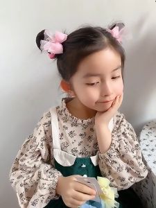 1 Pcs Girls Hair Rope Cute Hair Ring High Elastic Hair Band Candy Color Rubber Band Cute Girl Bow Handmade High Ponytail Hair Rope Headdress Hair Accessories