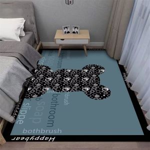 Modern Minimalist Carpet for Living Room Bedroom Sofa Coffee Table Full Coverage Area Rug Nordic Style Long Rectangle Mixed Fabric