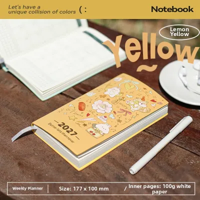 Soft Leather A6 Weekly Planner Time Management Notebooks