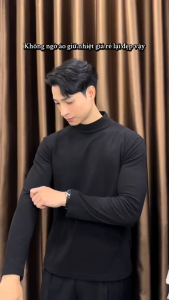 Áo Cao Cổ Nam Dài Tay Lót Lông Giữ Nhiệt Siêu Ấm Dày Dặn Co Giãn Tốt Thoải Mái Phong Cách Thời Trang Mùa Đông