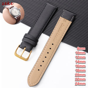 8mm 10mm 12mm 14mm 16mm 18mm 20mm 22mm Leather Watch Strap Men Women Soft Ultra-thin Leather Wristband Universal Sport Bracelet