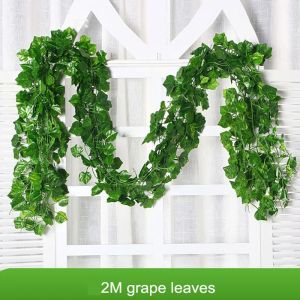 6/24pcs Artificial Garland Ivy Hanging Green Vine Bathroom Home Party Decor Outdoor Garden Wedding Arch Decoration Fake Plants