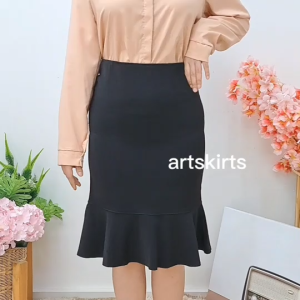 ArtSkirts กระโปรงทำงานทรงหางปลา สีสันสดใส ซิปหลัง รหัส 640/641/642/643/644/645