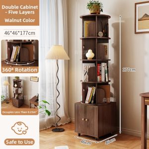 360 Degree Rotatable Floor-standing Bookshelf