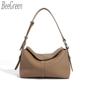 BeeGreen Women Genuine Leather Elegant Underarm Bag Soft Small Shoulder Bag High Quality Daily Commuter Sling Bag