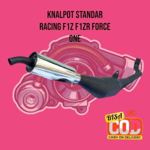 Knalpot 2 tak racing AHM f1z f1zr force one sigma perut hitam suara garing bahan tebal presisi