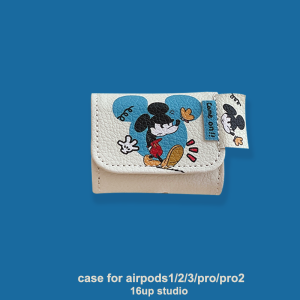Cartoon Mickey Mouse Compatible Airpods4 Protective Case Cute Personality Creative Niche Pendant Doll Fashion Third Generation Apple Wireless Bluetooth Earphone Shell Pro2 Leather Flip Cover Integrated Soft Bag