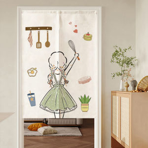 Cartoon Cloth Door Curtain For Home Bedroom Partition Windshield Kitchen Semi-Hanging Curtain Bathroom Punch-Free Customization