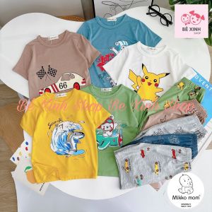 [Sale Lớn]Bộ Quần Áo Cộc Tay Cho Bé Trai Bé Gái 8-18kg Set Bộ Quần Áo Ngắn Tay Thun Lạnh Mùa Hè Cho Bé Trai Gái CỘC BT Bé_Xinh_Shop