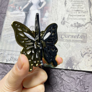 Fashionable Foldable Butterfly Wings Mobile Phone Stand Portable Adhesive Decorative Gold Edge Universal Personalized